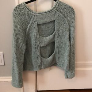 Free people open back sweater